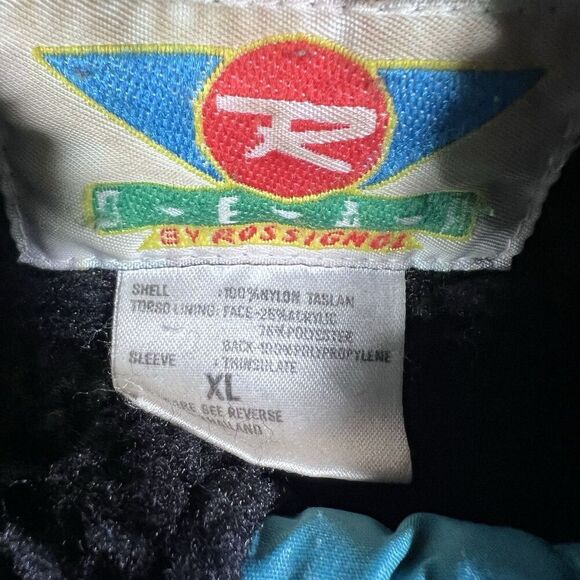 Vintage Rossignol Teal Fleece Lined Full Zip Jacket Winter Coat Men's XL - Picture 11 of 11